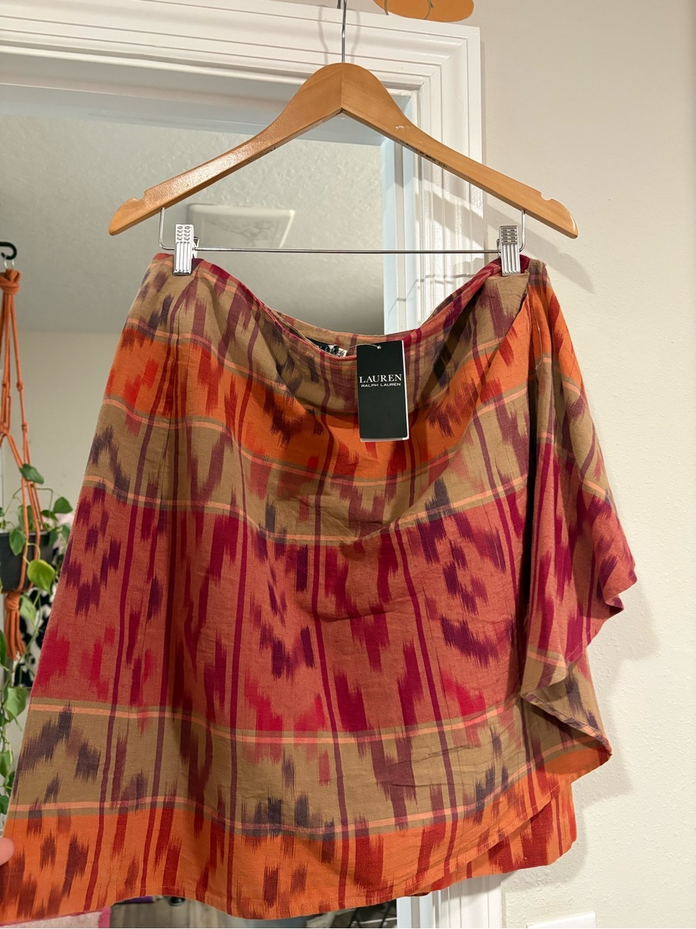 Women's Multi-Color Patterned Wrap Skirt - Picture 5 of 5